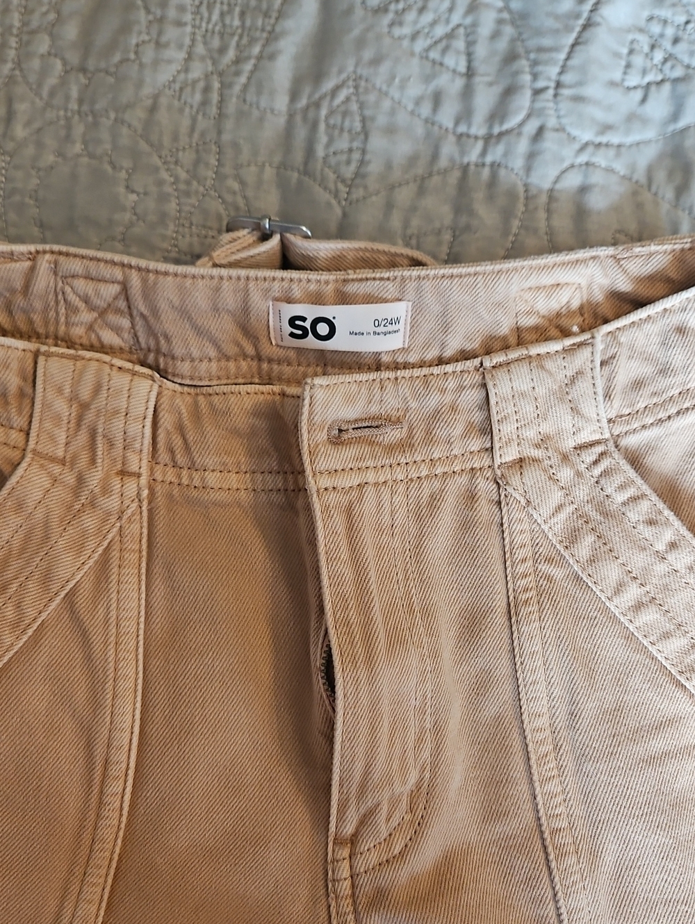 SO Neutral-Tan High-Rise Panel Pants
